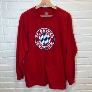 Red Long Sleeve Crewneck Tee